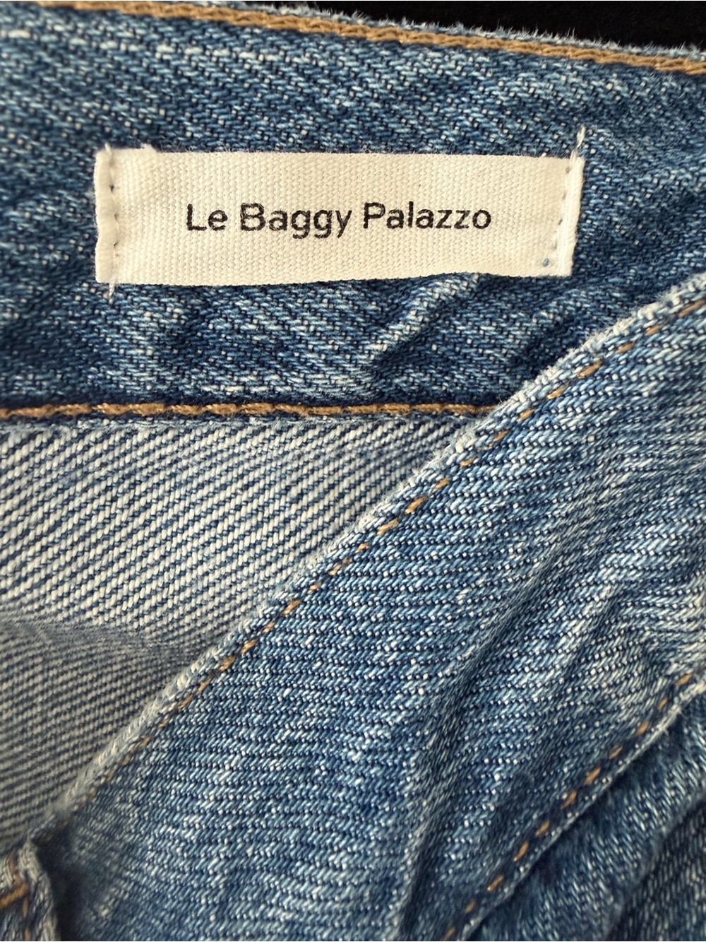 FRAME Le Baggy Palazzo Jeans in Seafarer, Size 26 - Picture 12 of 13